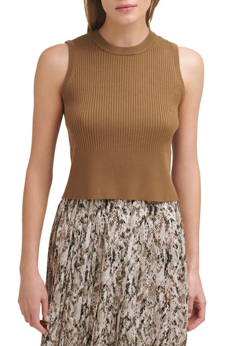 SLVLESS CROPPED SWEATER TANK CAPER by DKNY