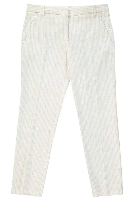 BELLO 102 PANTALONE LINO STRET WHITE/BLACK by PINKO