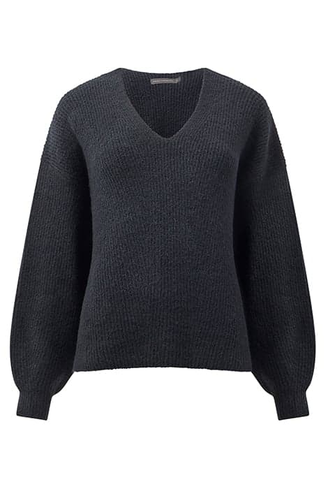 MOSSY V NECK KNIT BLACK by French Connection