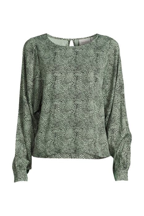 OLIVIA TOP L/S GREY GREEN ANIMAL by Another Label