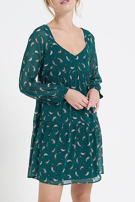 SEA GREEN DRESS WITH CASHMERE HEARTS by ICODE