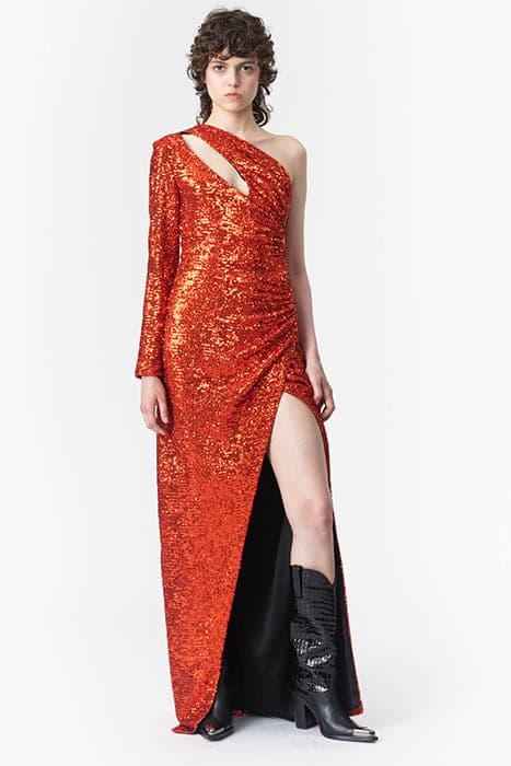 WOMEN‘S SEQUIN ONE-SHOULDER DRESS FLAME by Marcell von Berlin