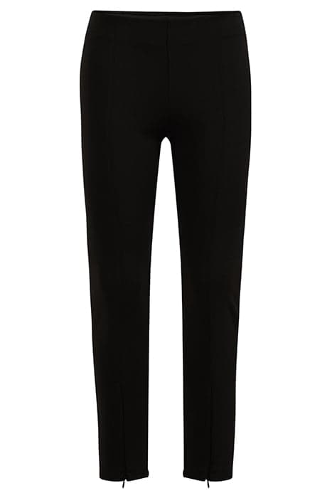 LADIES SKINNY FIT LEGGINGS WITH STRUCTURE - CURVE BLACK by WE Fashion