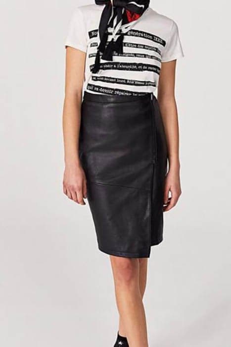 LEATHER PENCIL SKIRT by IKKS