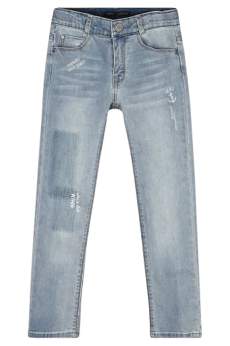 BOYS’ FADED BLUE WATERLESS ORGANIC COTTON SLIM JEANS FADED B by IKKS