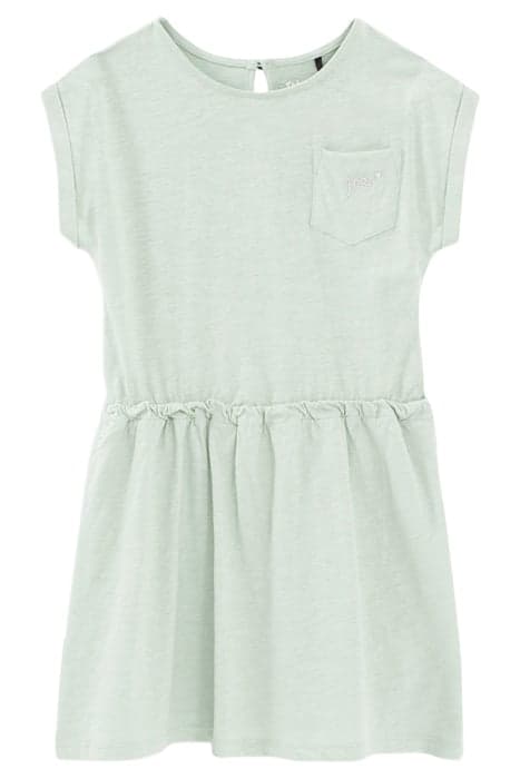 GIRLS’ AQUA EMBROIDERED ORGANIC COTTON ESSENTIAL DRESS by IKKS