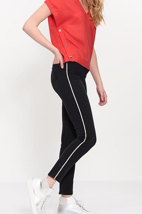 CARBON SKINNY JEANS WITH SIDE BRAID by ICODE