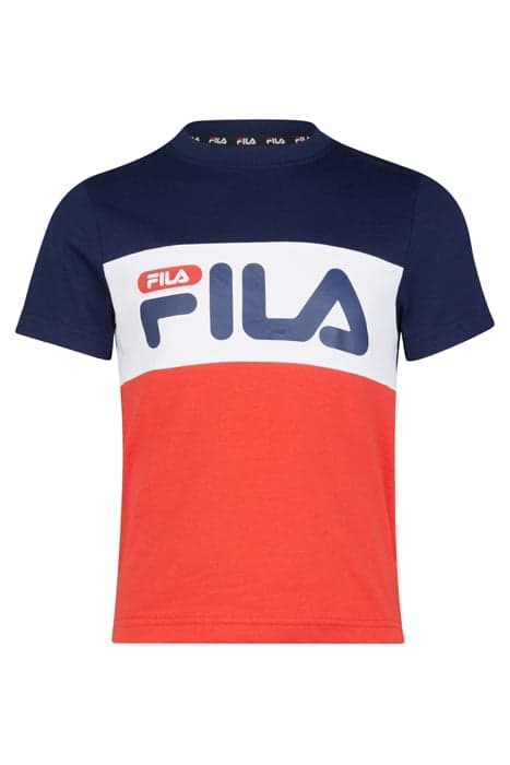 COLLEGE STATION TEE MEDIEVAL BLUE-TRUE RED-BRIGHT WHITE by FILA