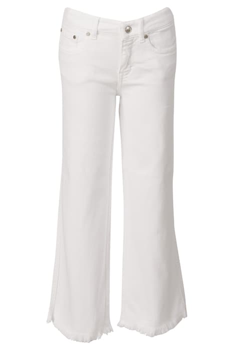 HIGH WAIST WIDE LEG CROPPED WHITE by River Woods