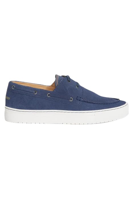 LIAM SUEDE CUPSOLE BOAT SHOE MID BLUE by White Stuff