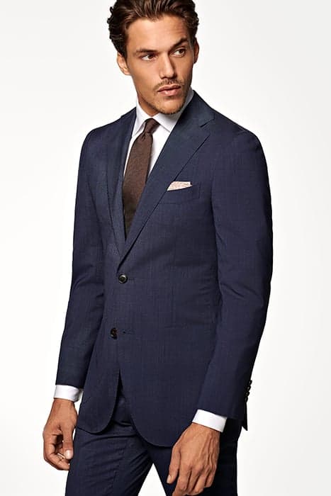 Navy Checked Havana Blazer by Suitsupply