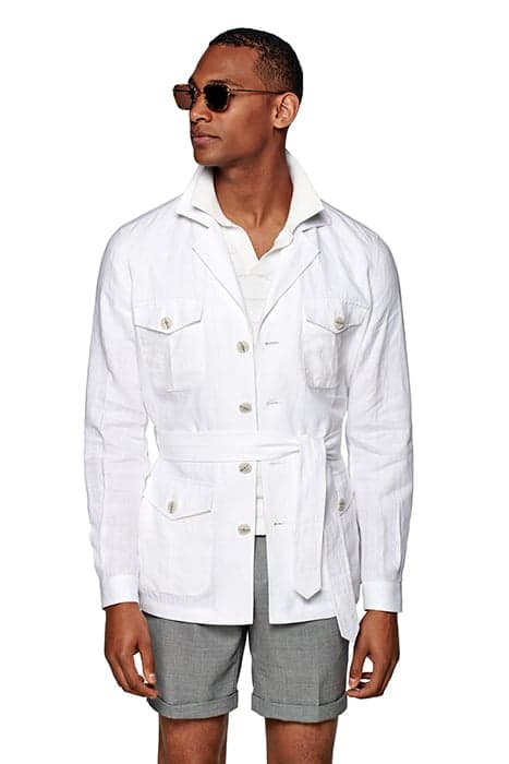 WHITE BELTED SAFARI JACKET by Suitsupply