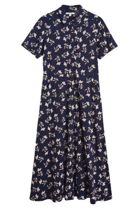 RUA JERSEY SHIRT DRESS NAVY MULTI by White Stuff