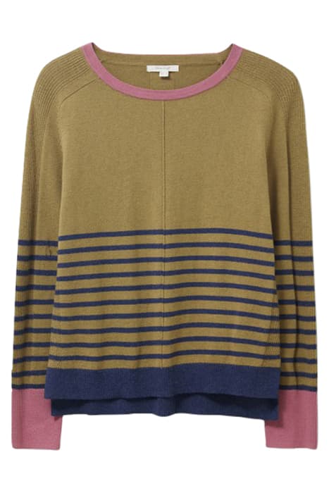 URBAN STRIPE JUMPER GREEN MLT by White Stuff