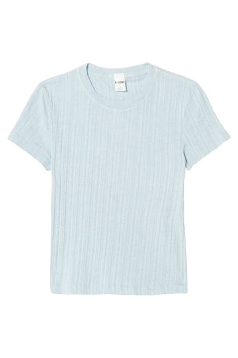 POINTELLE BABY TEE PALE BLUE by RE/DONE