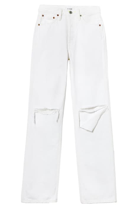 90S HIGH RISE LOOSE WHITE WITH RIPS by RE/DONE