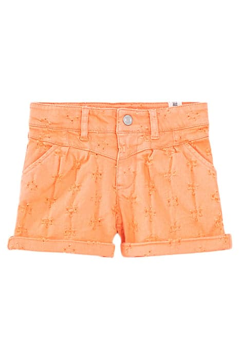 GIRLS’ APRICOT DENIM SHORTS WITH PLACED WEAR YELLOW by IKKS