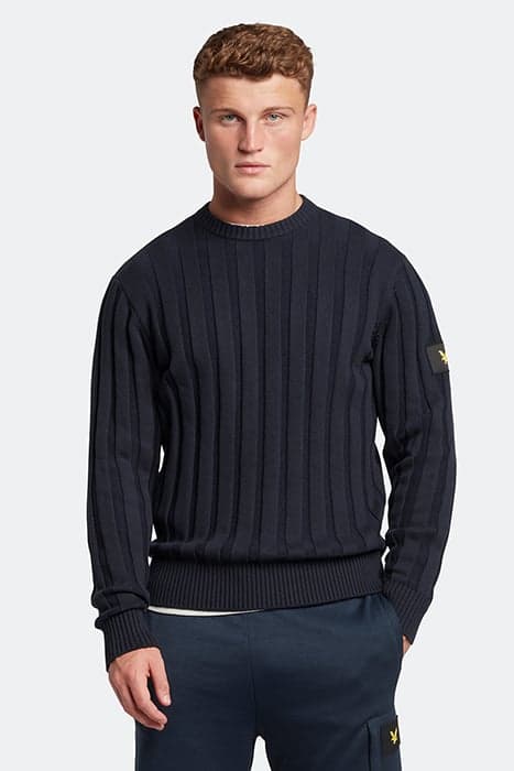 RELIEF STITCH JUMPER Z271 DARK NAVY by Lyle & Scott