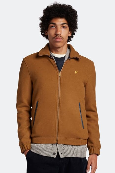 MELTON JACKET W738 HARNESS BROWN by Lyle & Scott