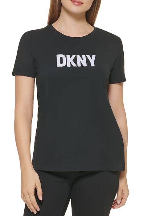 SLVLS VEST W/ SHEER BLACK by DKNY