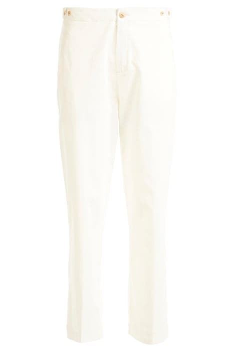 MID HIGH WAIST ANKLE PANT WHITE by River Woods