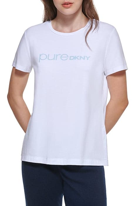 PURE DKNY LOGO T-SHI WHT/ATM BL by DKNY