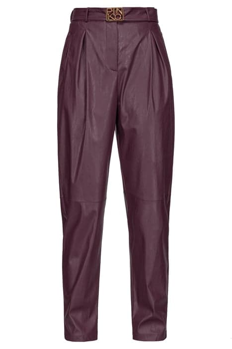 LIAM PANTALONE SIMILPELLE GAYLUSSACIA VIOLET by PINKO