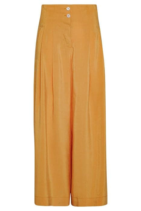 SLUBBED VISCOSE LINEN HIGH WAIST BRAIDED PANTS HONEY by forte_forte