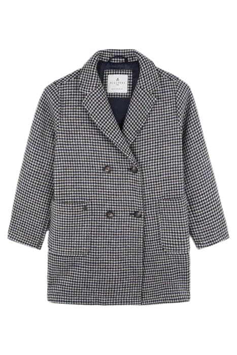 COLMART COAT GIRLS NAVY CHECK by Scalpers