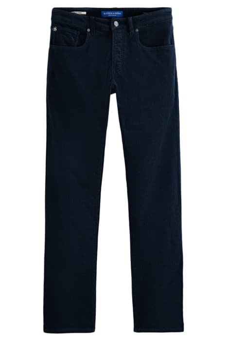 RALSTON REGULAR SLIM PANTS IN STRETCH CORDUROY STEEL by Scotch & Soda