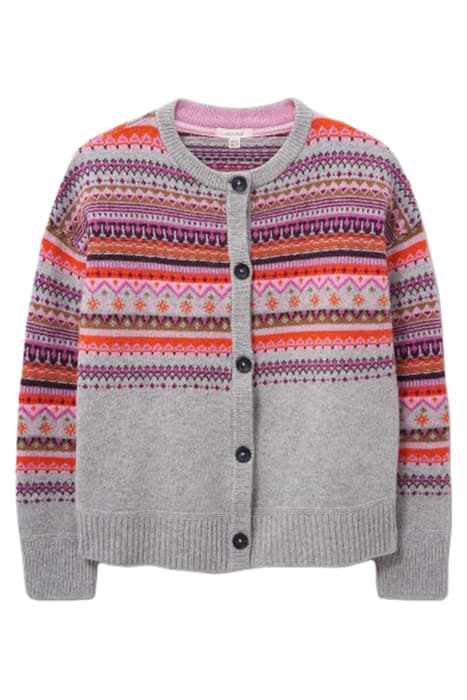 FAIRISLE CARDI GREY MLT by White Stuff