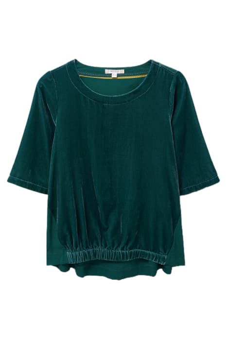 VIOLA VELVET TOP MID TEAL by White Stuff