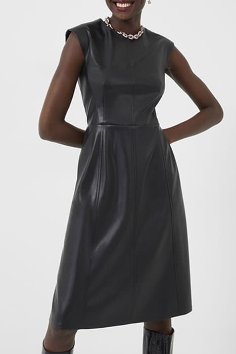 ETTA RECYC VEGAN LEATHER DRESS BLACK by French Connection