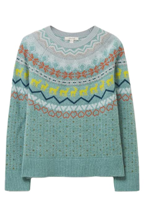 WINTERS WALK JUMPER TEAL MLT by White Stuff