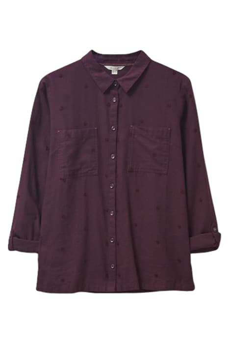 EMILIA ORGANIC COTTON SHIRT PLUM MLT by White Stuff