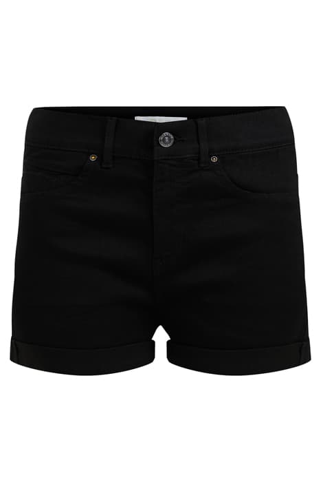 LADIES HIGH RISE DENIM SHORT WITH STRETCH - CURVE BLACK by WE Fashion