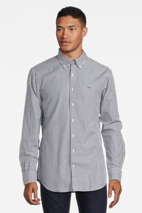 RF POPLIN STRIPE PEACHED SHIRT NAVY by McGregor