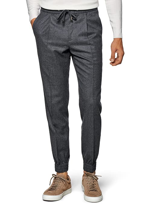 MID GREY DRAWSTRING AMES TROUSERS by Suitsupply