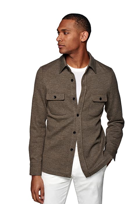 TAUPE SHIRT-JACKET by Suitsupply