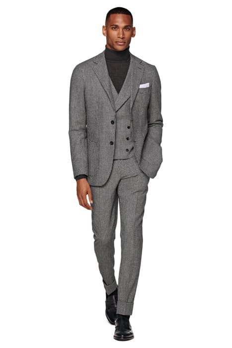 BLACK HOUNDSTOOTH THREE-PIECE HAVANA SUIT by Suitsupply