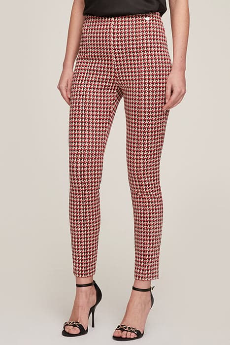 JACQUARD SKINNY TROUSERS RED by Motivi