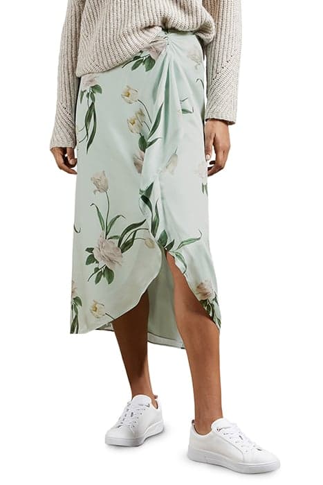 MURAS ELDERFLOWER RUFFLED MAXI SKIRT MINT by Ted Baker