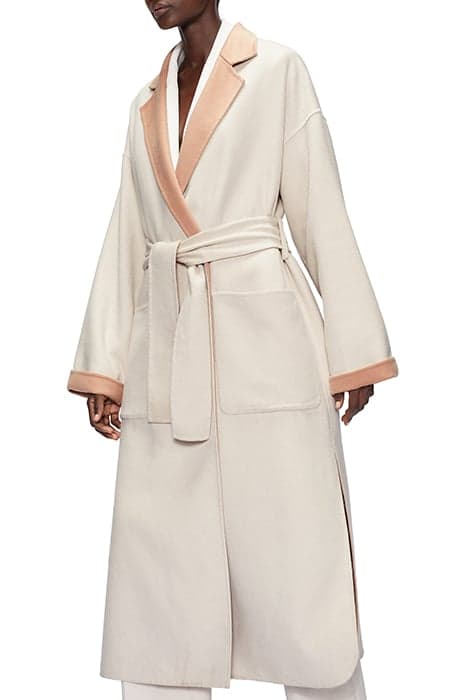 ANAHH FLOOD LENGTH DOUBLE FACED WOOL COAT WHITE by Ted Baker