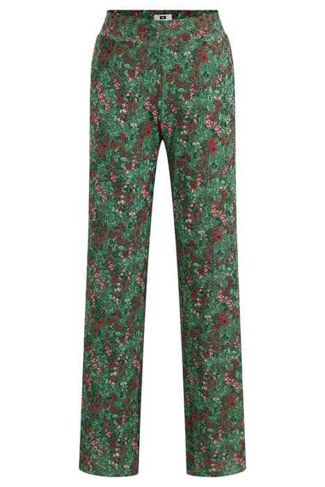 LADIES PANTS WITH DESIGN AND STRUCTURE GREEN by WE Fashion