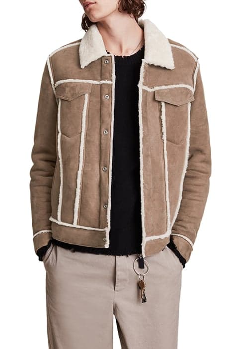 HAYLE SHEARLING JACK MOCHA/NATURAL by AllSaints