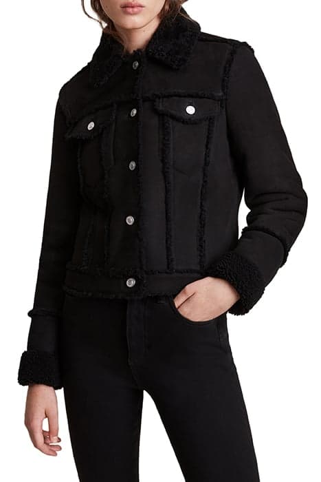 KINGSLY SHEARLING BLACK/BLACK by AllSaints