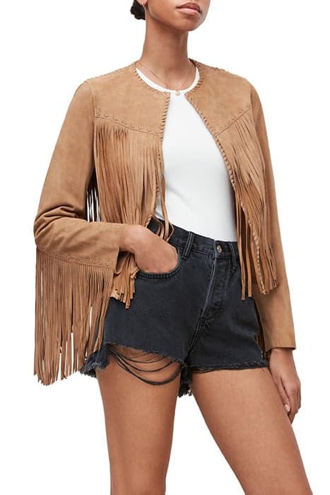 ASTRAL SUEDE JACKET TAN BROWN by AllSaints