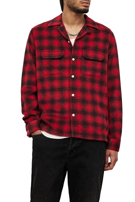 BEYOND LS SHIRT SOUR BERRY RED by AllSaints