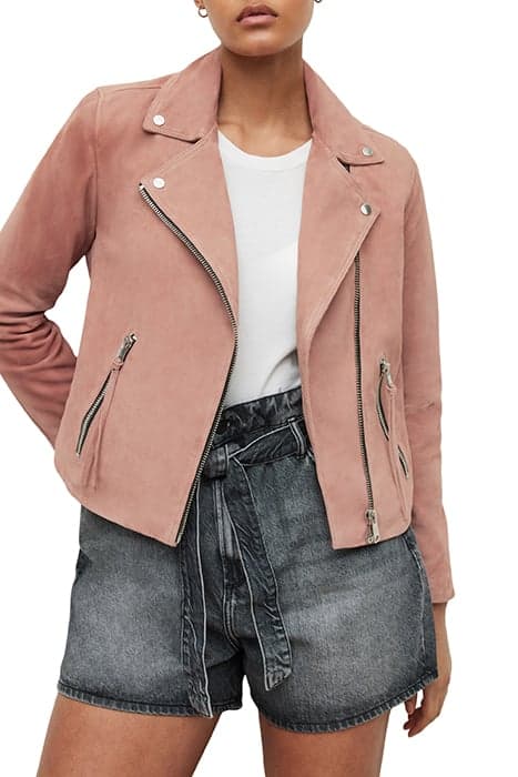 SUEDE DALBY BIKER ROSE PINK by AllSaints