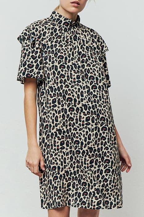 WOMEN'S LEOPARD AND STAR PRINT VISCOSE SHORT DRESS by IKKS